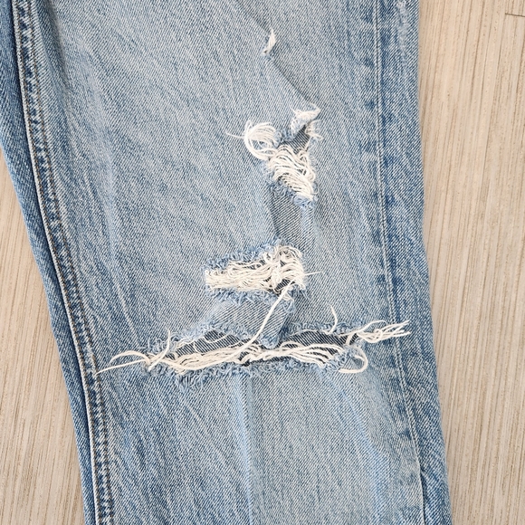 Zara The Bliss Straight Ripped Jeans - Size 40 / 8 - Picture 5 of 7